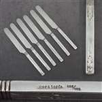 Breakfast Knives, Set of 6 by Kirk, Sterling Engraved Leaf Design