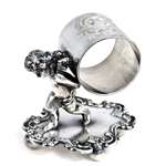 Napkin Ring, Figural by Barbour Silver Plate Co., Silverplate, Cherub