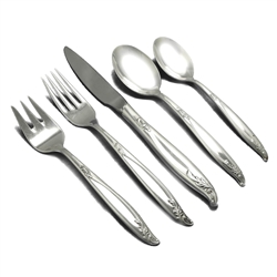 Woodsong by Holmes & Edwards, Silverplate 5-PC Setting w/ Soup Spoon
