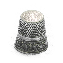 Thimble by Simons Bros. & Co., Sterling Florette Design, Size 9