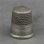 Thimble, Sterling Ball & Leaf Design, Size 9