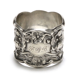 Napkin Ring, Sterling Poppy, Monogram F.G.B.