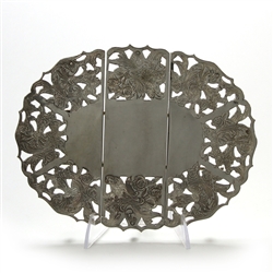 Trivet, Silverplate Flower Bouquet Design