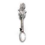 Spoon Pin, Sterling Knight & Heart Design