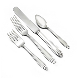 Hostess by Wallace, Silverplate 4-PC Setting, Dinner, Blunt Stainless