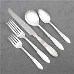 King Edward by National, Silverplate 5-PC Dinner Setting w/ Round Bowl Soup Spoon