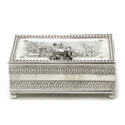 Jewelry Box by James W. Tufts, Silverplate Figural
