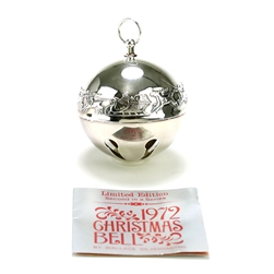 1972 Sleigh Bell Silverplate Ornament by Wallace