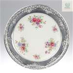 Normandie by Wallace, Sterling Decorators Plate, Aurora Lenox Center