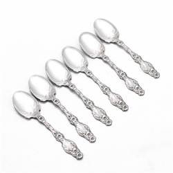 Lily by Whiting Div. of Gorham, Sterling Ice Cream Spoons, Set of 6, Monogram P