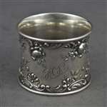 Napkin Ring by Gorham, Sterling Roses & Scrolls, Monogram FCS