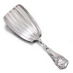 Tea Caddy Spoon, Silverplate Flower & Bead Design