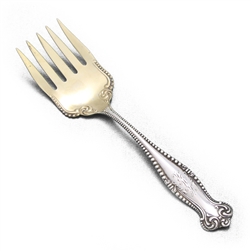 Canterbury by Towle, Sterling Small Beef Fork, Gilt Tines, Monogram KMR