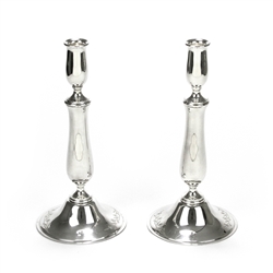 Springtime by 1847 Rogers, Silverplate Candlestick Pair, Tall