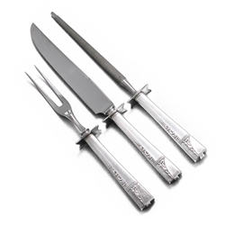 Caprice by Nobility, Silverplate Carving Fork, Knife & Sharpener, Roast