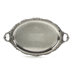 Baroque by Wallace, Silverplate Tray, Chased Bottom w/ Handles