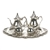 La Reine by Wallace, Silverplate 5-PC Tea & Coffee Service w/ Tray