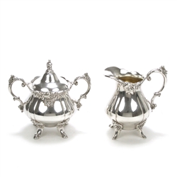 Baroque by Wallace, Silverplate Cream Pitcher & Sugar Bowl