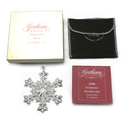 2000 Snowflake Sterling Ornament by Gorham