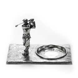 Coaster by Wilcox Silver Plate Co., Silverplate Golfer