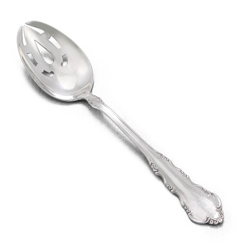 Sterling Silver Slotted Pierced Serving Spoon in fashion the Strasbourg Pattern by Gorham