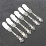 Moselle by American Silver Co., Silverplate Butter Spreaders, Set of 6, Flat Handle