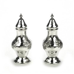 Chantilly by Gorham, Sterling Salt & Pepper Shakers, Chased Countess Floral Design