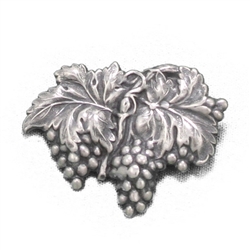 Pin, Silverplate Grape & Leaves