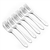 Pastry Fork, Set of 6 by M. S. LTD, Silverplate Deco Design