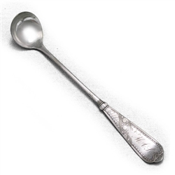 Newport by 1847 Rogers, Silverplate Mustard Ladle, Monogram M.A.L.