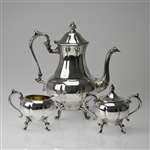 3-PC Coffee Service by Sheridan Silver Co., Inc., Silverplate Footed