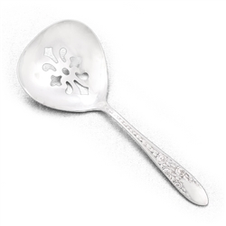 Rose and Leaf by National, Silverplate Bonbon Spoon