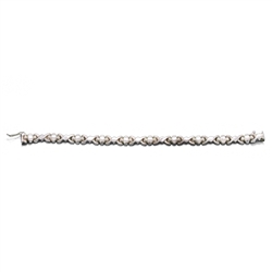 Bracelet by Italy, Sterling Ball & Chain Design