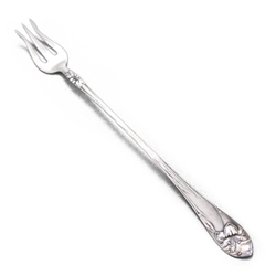 Easter Lily/Lily by Alvin, Silverplate Pickle Fork, Long Handle