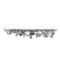 Charm Bracelet, Sterling Travelers Collection