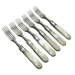 Pearl Handle by Landers, Frary & Clark Luncheon Forks, Set of 6