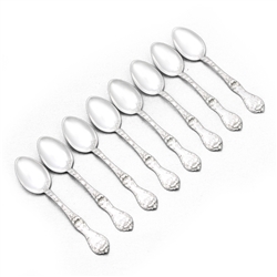 Les Cinq Fleurs by Reed & Barton, Sterling Demitasse Spoon, Set of 8, Monogram D