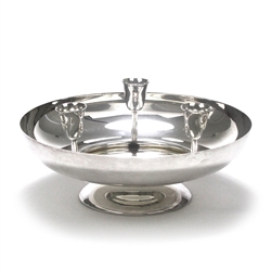 Centerpiece Bowl by Reed & Barton, Silverplate 3 Candles & Flower Bowl