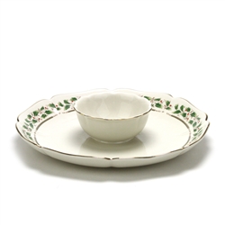 Holly Holiday by Royal Limited, China Chip & Dip Plate