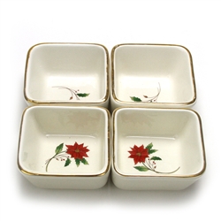 Holly Holiday by Royal Limited, China Relish Dish, Set of 4