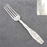 Lily of the Valley by Whiting Div. of Gorham, Sterling Luncheon Fork, Monogram KR