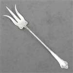 Lettuce Fork, Silverplate Scroll & Leaf Design