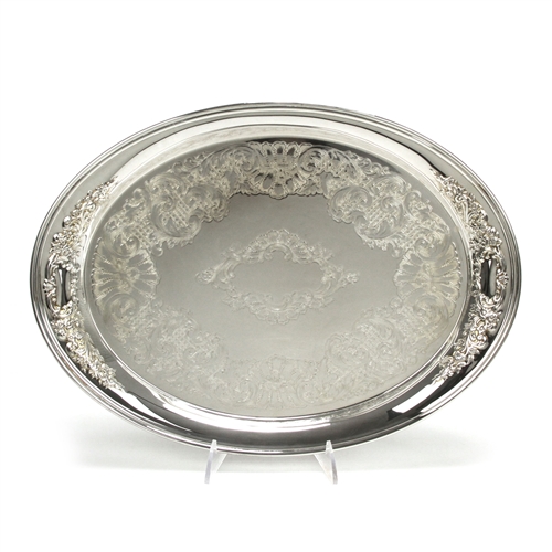 Oneida Castle Court Silverplate Serving Tray, Chased Bottom