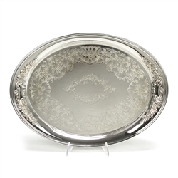 Castle Court by Oneida, Silverplate Serving Tray, Chased Bottom