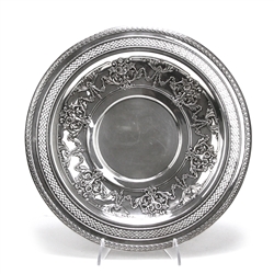 Round Tray by International, Silverplate Garlands and Flowers