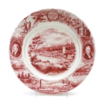 The Oregon Plate by Johnson Brothers, China Collector Plate, Red