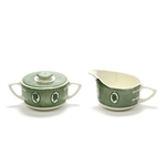 Colonial Homestead/Green by Royal, China Cream Pitcher & Sugar Bowl