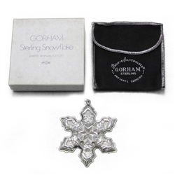 1975 Snowflake Sterling Ornament by Gorham