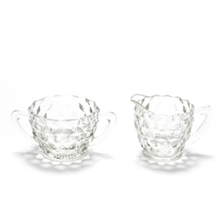 Cube Clear by Jeannette, Glass Cream Pitcher & Sugar Bowl