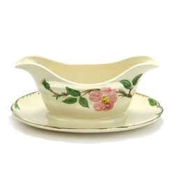 Desert Rose by Franciscan, China Gravy Boat, Attached Tray